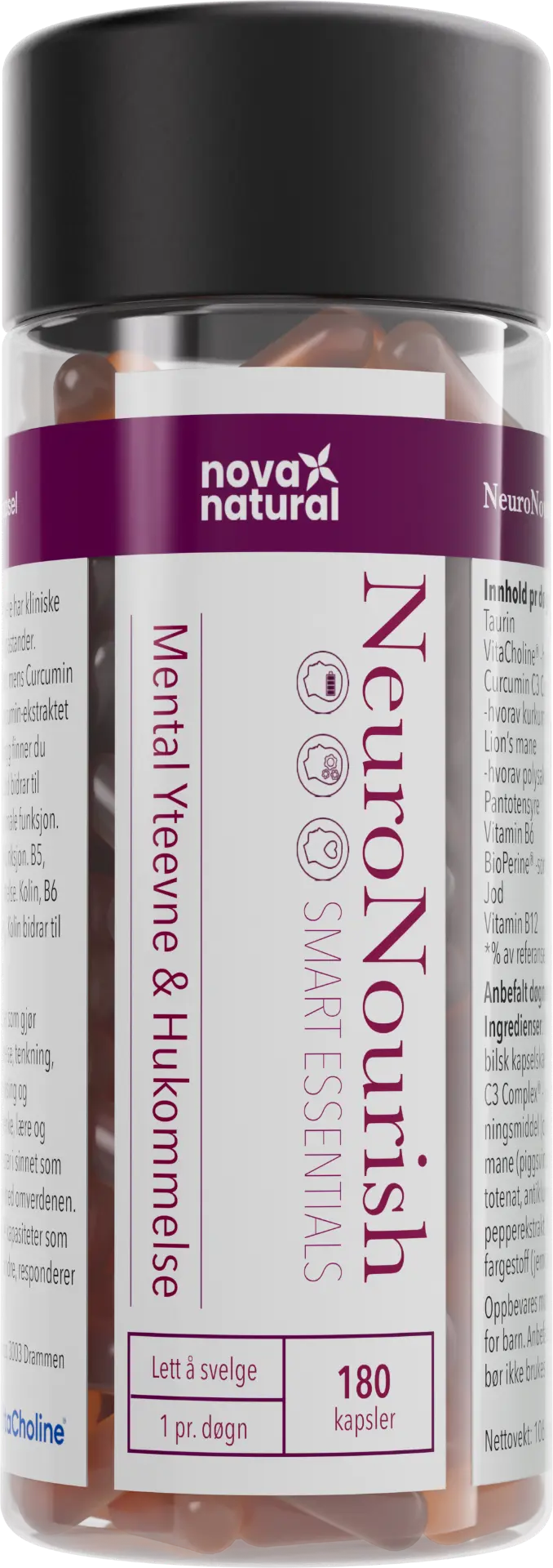 NeuroNourish Smart Essentials, flaske med 180 kapsler